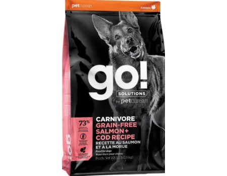 Go! Solutions Carnivore: Grain Free Salmon + Cod - Гоу! Сухий корм для собак з лососем та тріскою 1,6 кг