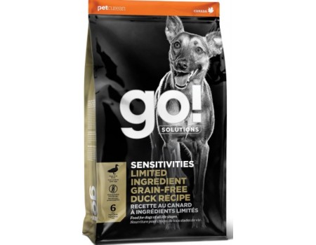 Go! Sensitivity + Shine Duck Recipe - Гоу! Сухой корм для щенков и взрослых собак с уткой 1,6 кг