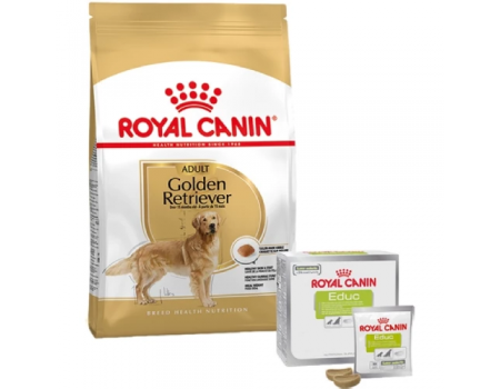 Сухой корм ROYAL CANIN GOLDEN RETRIEVER ADULT 12 kg + лакомство EDUC 30 шт.