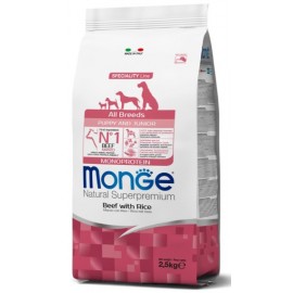 MONGE SPECIALITY LINE ALL BREEDS PUPPY & JUNIOR BEEF AND RICE повноцін..