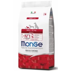Сухой корм MONGE DOG Mini Adult курица с рисом, 15 кг