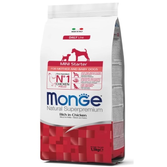 MONGE SUPER PREMIUM DOG Mini Starter для собак мелких пород до 10кг,  1,5 кг