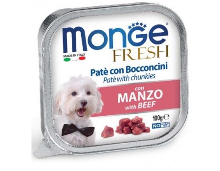 Monge Dog Fresh консервы для собак говядина, 100 г