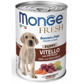 Monge Dog Fresh Puppy консервы для щенков телятина с овощами, 400 г