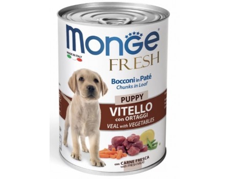 Monge Dog Fresh Puppy консервы для щенков телятина с овощами, 400 г