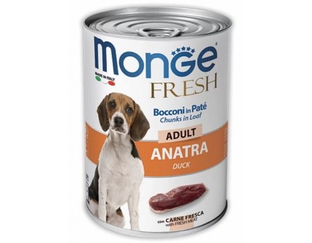 Monge Dog Fresh консервы для собак утка, 400 г