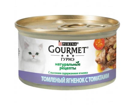 Gourmet Nature's Creations натуральные рецепты с томленым ягненком и томатами для кошек, 85 грамм