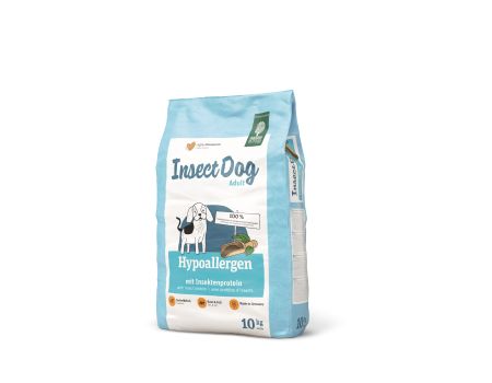 Сухой корм для собак Green Petfood InsectDog Hypoallergen, гипоаллергенный, беззерновой, протеин насекомых, 10 кг