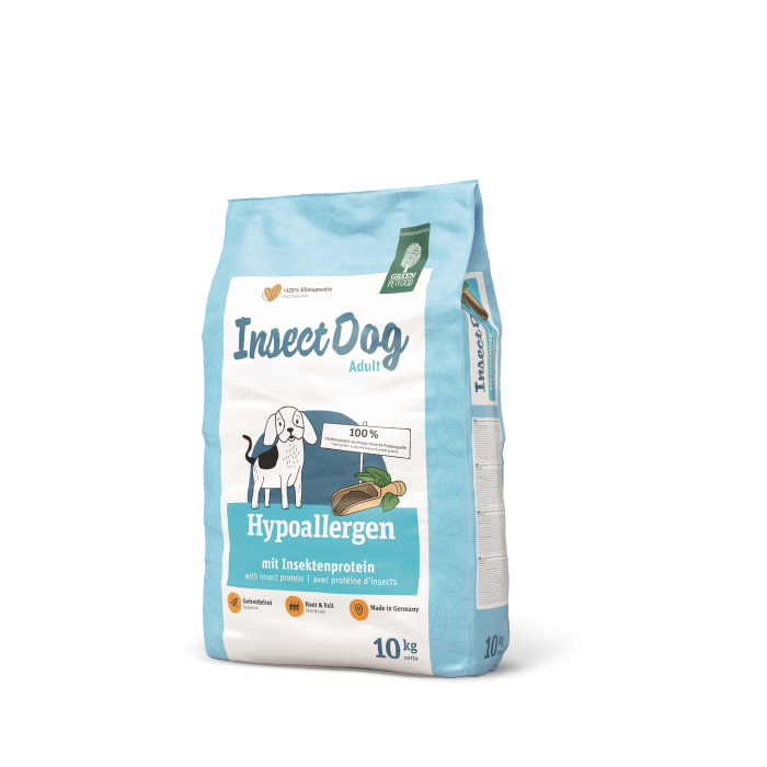 Сухой корм для собак Green Petfood InsectDog Hypoallergen, гипоаллергенный, беззерновой, протеин насекомых, 10 кг