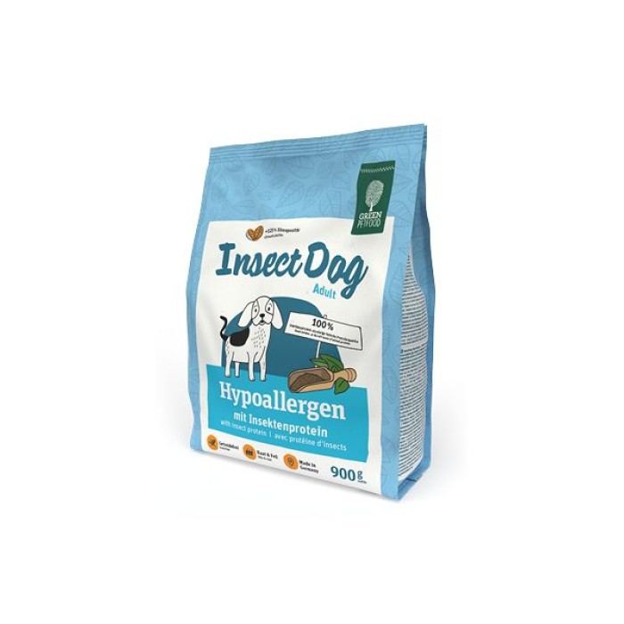 Сухий корм для собак Green Petfood InsectDog Hypoallergen, гіпоалергенний, беззерновий, протеїн комах, 900 г