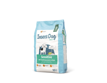 Сухой корм для собак Green Petfood InsectDog Sensitive, гипоаллергенный, протеин насекомых и рис, 10 кг