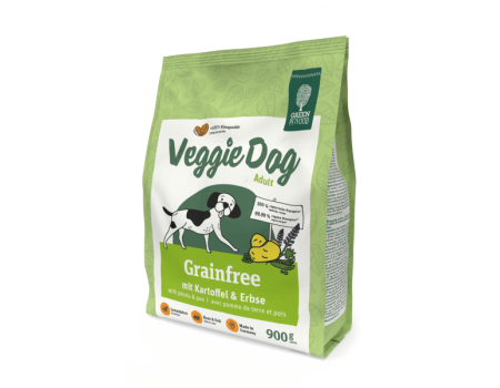 Сухой корм для собак Green Petfood VeggieDog Grainfree, вегитарианский, беззерновой, картофель и горох, 900 г