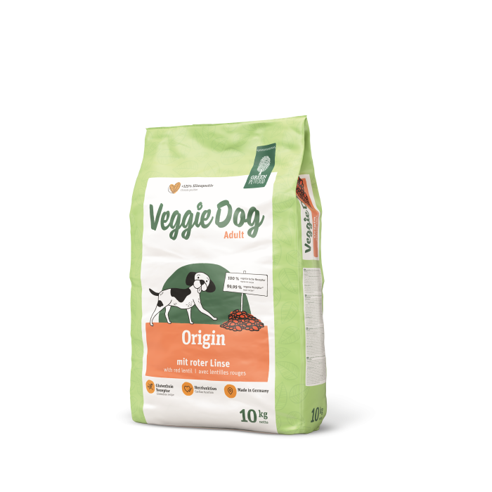 Сухий корм для собак Green Petfood VeggieDog Origin, вегітаріанський, безглютеновий, червона сочевиця, 10 кг