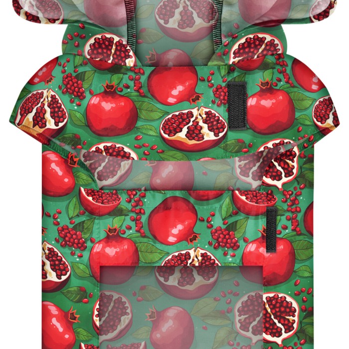 Дождевик-накидка с капюшоном для собак WAUDOG Clothes, "Гранат", XS, А 26-29 см, B 32-41 см, С 21-26 см