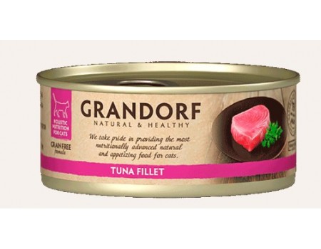 Консервы  Grandorf для котов с тунцом- Tuna Fillet 70 г