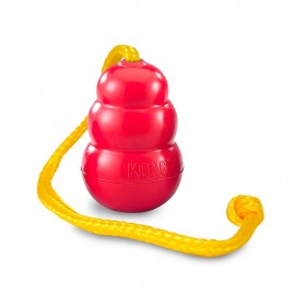 Іграшка KONG Classic груша-годівниця з мотузкою для собак великих і гі..