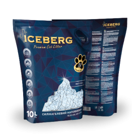 ICEBERG - Наповнювач силікагелевий для котячого туалету , НЕАРОМАТИЗОВ..