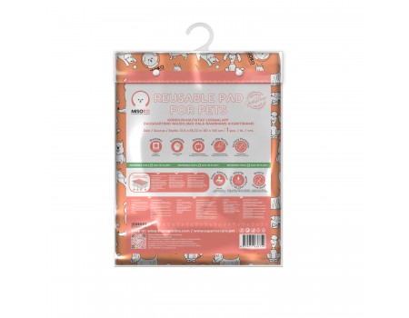 MISOKO&CO багаторазова пелюшка для собак цуценята, кораловий 80x140 см.1шт.