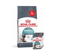 Акция // Сухой корм для кошек ROYAL CANIN HAIRBALL CARE 2кг + 4 пауча ..