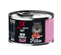 Повнораціонний вологий корм Alpha Spirit Ham, для дорослих котів, свин..