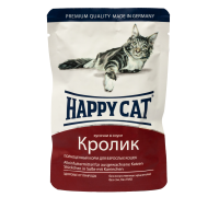 Влажный корм Happy Cat 100гр mit Kaninchen in Sosse шматочки в cоусі з..