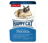 Влажный корм Happy Cat 100гр sterilisiert Lachs Gelee шматочки в желе ..