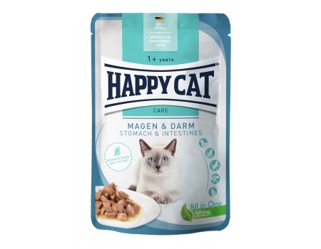Вологий корм Happy Cat MIS Sensitive Magen&Darm - з м'ясом птиці для кішок з чутливим травленням (шматочки в соусі) 85 г