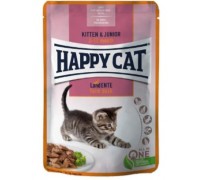 Влажный корм Happy Cat MIS Kitten & Junior Land-Ente - с уткой для кот..