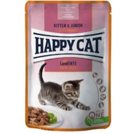 Влажный корм Happy Cat MIS Kitten & Junior Land-Ente - с уткой для кот..