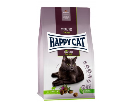 Happy Cat Adult Sterilised Weide-Lamm 4кг для стерилизованных кошек с ягненком