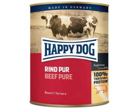 Happy Dog Beef Pure - Консервированный корм с говядиной для собак всех пород, 200 г