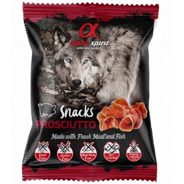 Полувлажное лакомство для собак Alpha Spirit DOG Snacks Prosciutto, кубики с прошутто, 50 г
