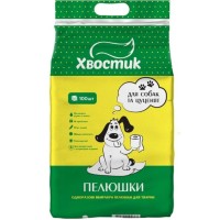 Пелюшки Хвостик, для собак та цуценят, 60×90 см, 100 шт