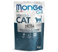 Monge Cat Grill Sterilized форель Полнорационный корм для кошек, кусоч..