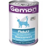 Gemon Cat Wet Adult тунець та океанічна риба, шматочки в желе 415 гр