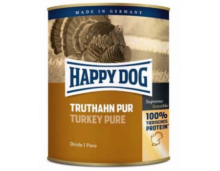Happy Dog Turkey Pure - Консервированный корм с индейкой для собак всех пород, 200 г