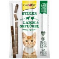 Ласощі палички з ягнятком та птицею для кішок Gimpet Sticks 4 шт 20г