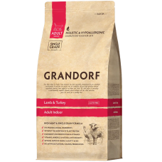 Grandorf Lamb and Brown Rice ADULT INDOOR Грандорф Сухой корм для взрослых кошек с ягненком и рисом 2 кг