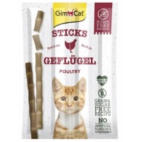 Лакомые палочки с домашней птицей и печенью для кошек Gimpet Sticks 4 шт