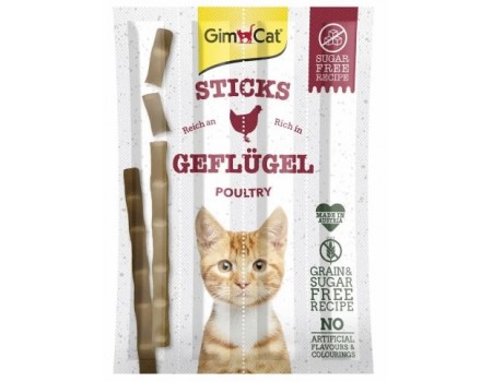 Ласощі палички з домашнім птахом та печінкою для кішок Gimpet Sticks