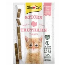 Лакомые палочки с индейкой и кальцием для котят Gimpet Sticks 3 шт*