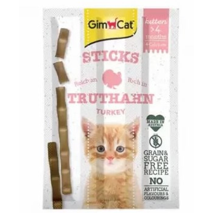 Ласощі палички з індичкою та кальцієм для кошенят Gimpet Sticks 3 шт