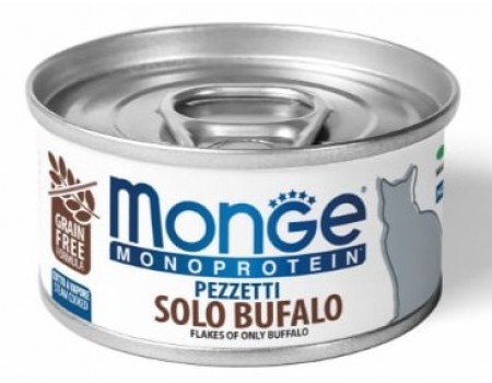 Monge Cat MONOPROTEIN м'ясні пластівці, монопротеїнове харчування для котів, буйвол 80 г