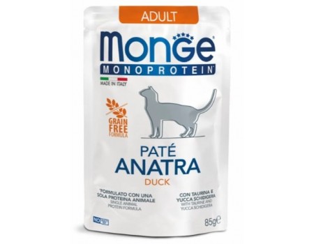 Monge Cat  MONOPROTEIN Adult утка, паштет 85 г