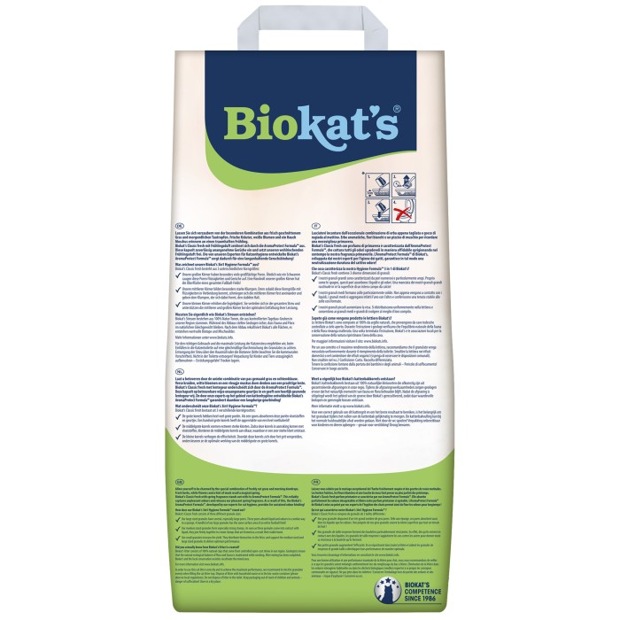 Наполнитель для кошачьего туалета Biokat's Classic Fresh 3in1 бентонитовый, 10 л