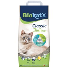Наполнитель для кошачьего туалета Biokat's Classic Fresh 3in1 бентонитовый, 18 л