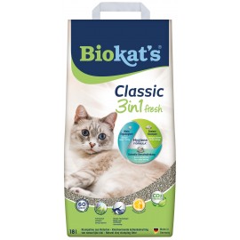 Наполнитель для кошачьего туалета Biokat's Classic Fresh 3in1 бентонит..