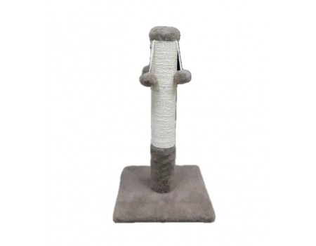 Дряпка Природа ДО4 для котів стовпчик з чотирма бубонами капучино 36х36х67 см