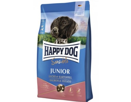 Happy Dog Sens Junior Lachs для собак от 7 до 18 месяцев, с лососем, 10 кг