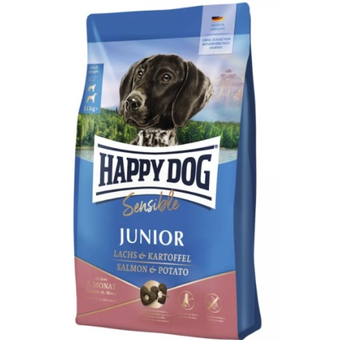 Happy Dog Sens Junior Lachs для собак від 7 до 18 місяців, з лососем, 10 кг